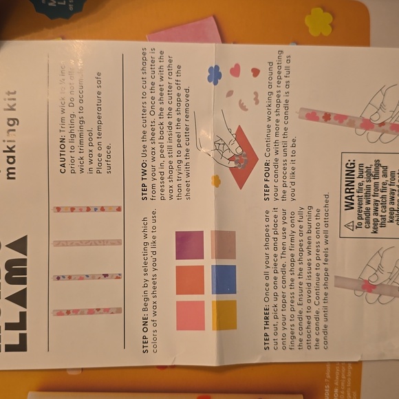 New Mondo Llama 4 Pc Taper Candle Decorating Kit - Picture 8 of 8
